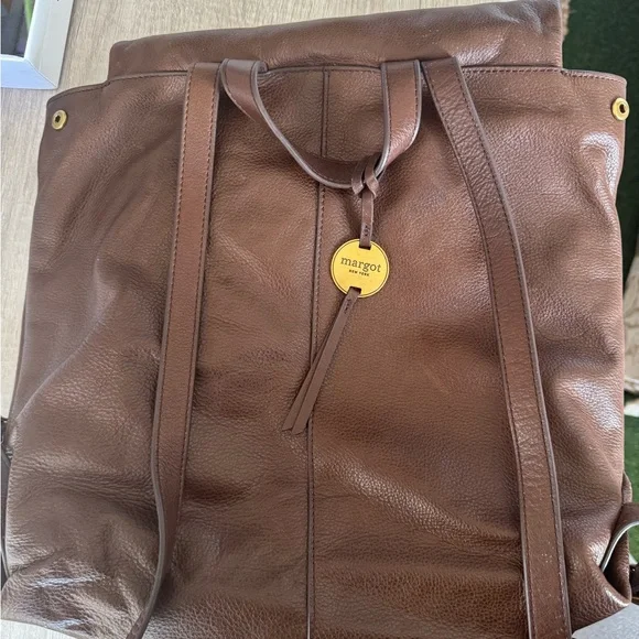 Margot Brown Leather Backpack - Picture 4 of 4